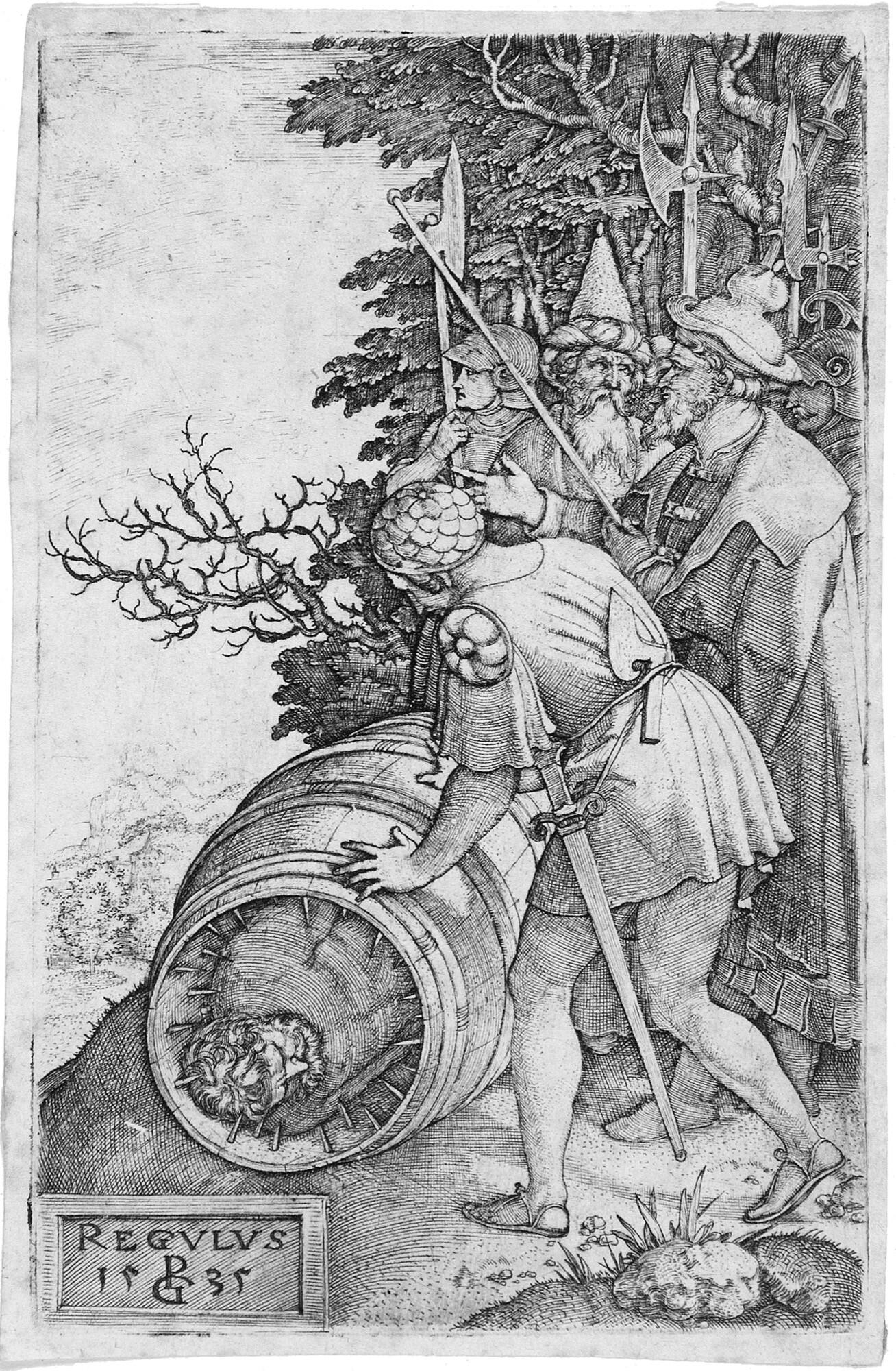 Georg Pencz - 2 Bll.: Marcus Curtius – Attilius Regulus.