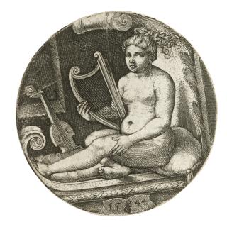 Georg Pencz - Allegory of Music (The Harpist)