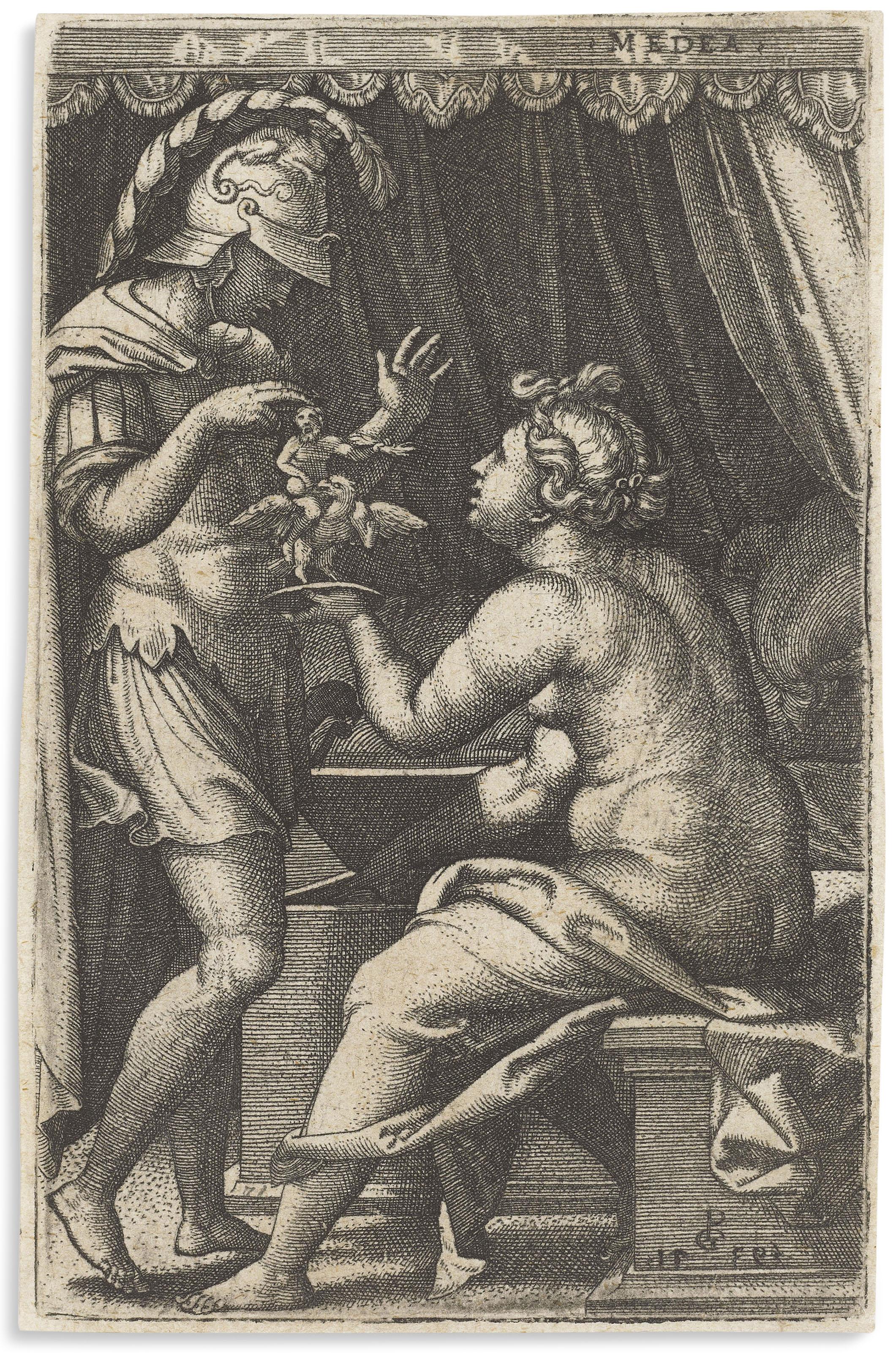 Georg Pencz - Medea and Jason