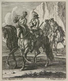 Georg Philipp Rugendas - 6 Bll.: Reiterdarstellungen.