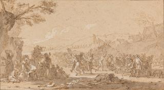 Georg Philipp Rugendas - Die Fröhlichkeit im Feldlager.