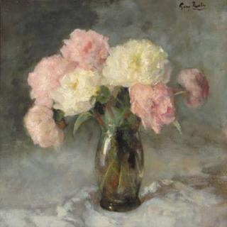 Georg Rueter - A vase of roses