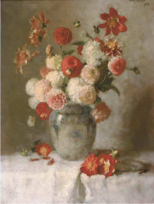Georg Rueter - Dalia\'s: a colourful bouquet