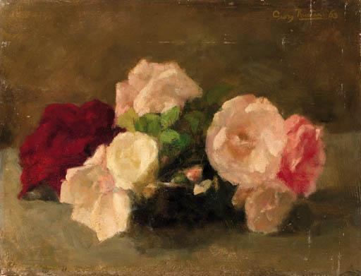 Georg Rueter - Pink and red roses in a bowl