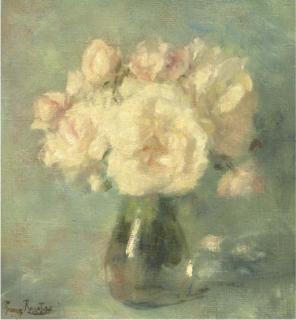 Georg Rueter - White roses in a vase