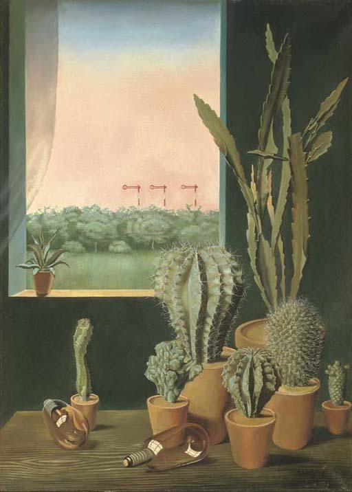 Georg Scholz - Kakteenstilleben Mit Semaphoren II