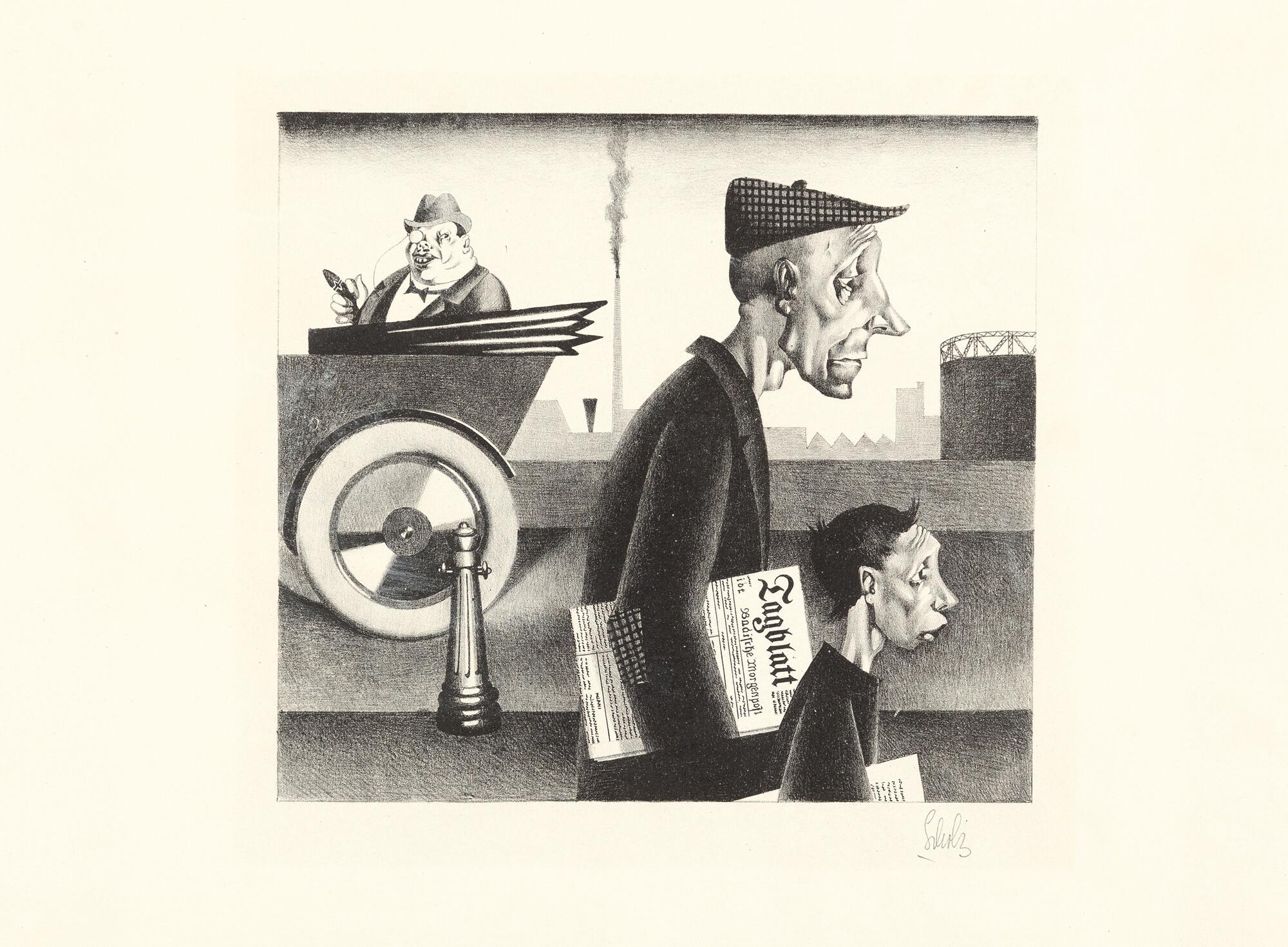 Georg Scholz - Zeitungsträger (Arbeit schändet)