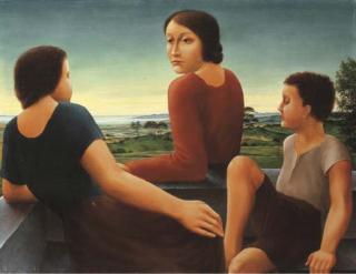 Georg Schrimpf - Figuren vor Landschaft