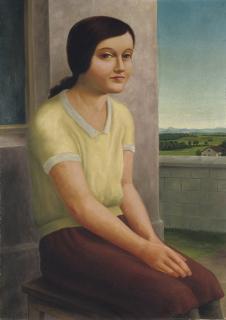 Georg Schrimpf - Sitzendes Mädchen