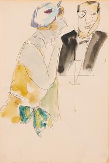 Georg Tappert - Paar am Tisch.