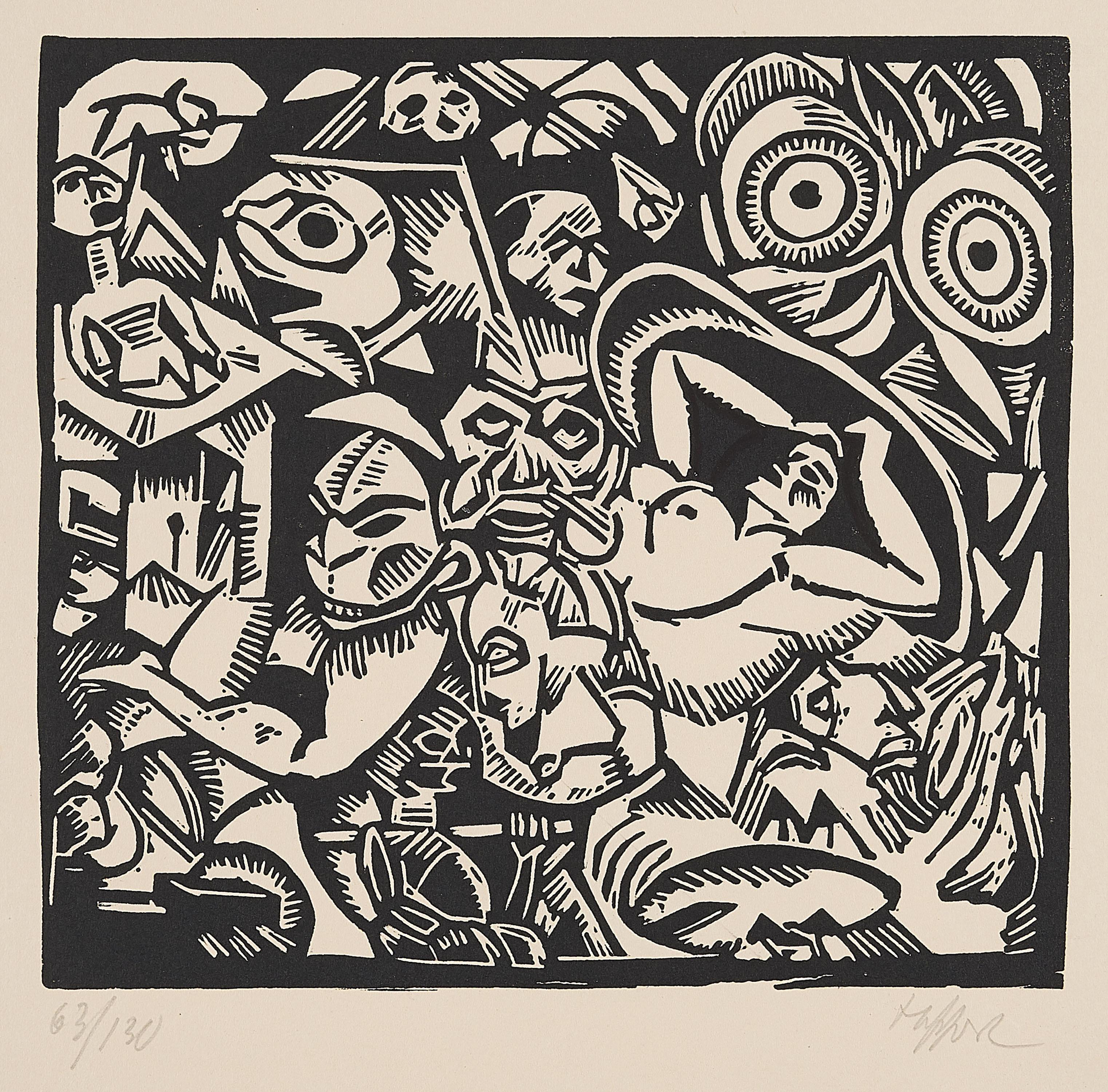 Georg Tappert - Schlafende mit Masken.