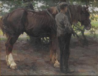 Georg Wolf - Man med häst