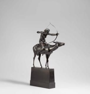 Georg Wrba - Diana auf der Hirschkuh.