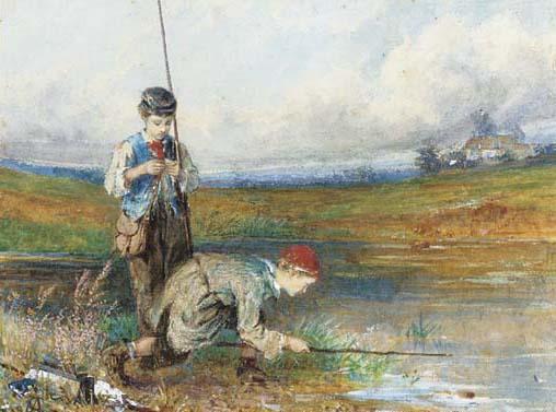 George Adolphus Storey, R.A. - The young fisherboys
