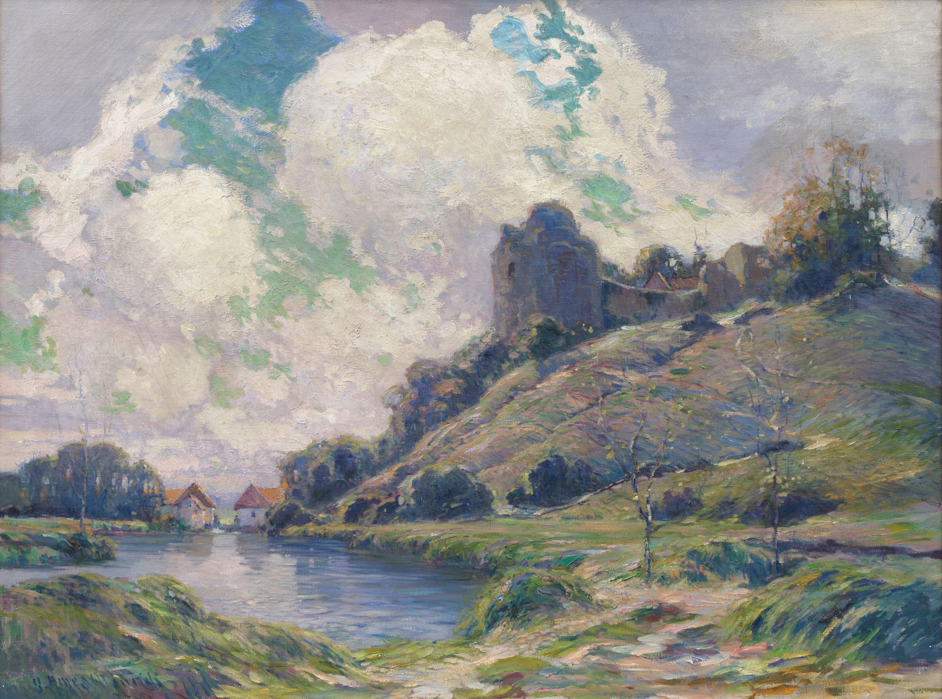 George Ames Aldrich - Montreuil from the Canche sur Mer