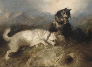 George Armfield - Terriers At A Rabbit Hole