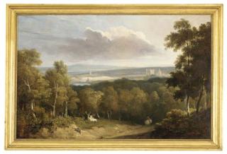 George Arnald. A.R.A. - Rochester with Chatham beyond