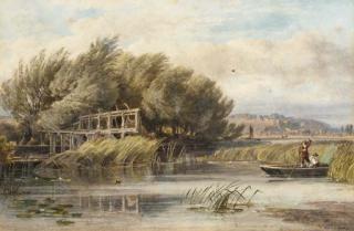 George Arthur Fripp - Eel bucks on the Thames