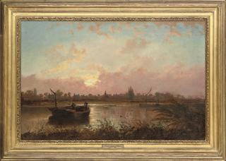George Augustus Williams - Barnes from the Thames