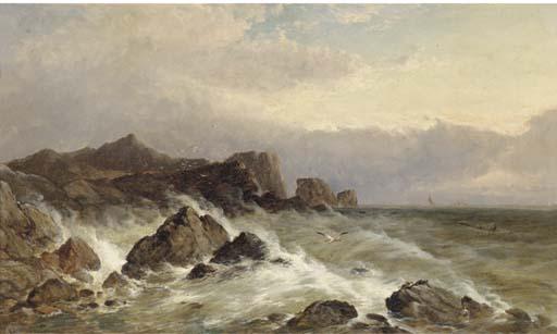 George Augustus Williams - Sunset over the coast