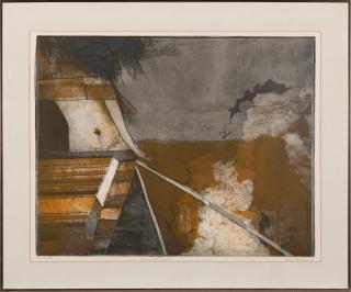 George Baldessin - Personage and Factory Smoke, 1974