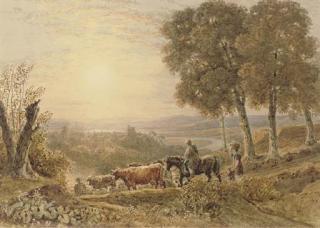 George Barret, Jun., O.W.S. - Returning From Market