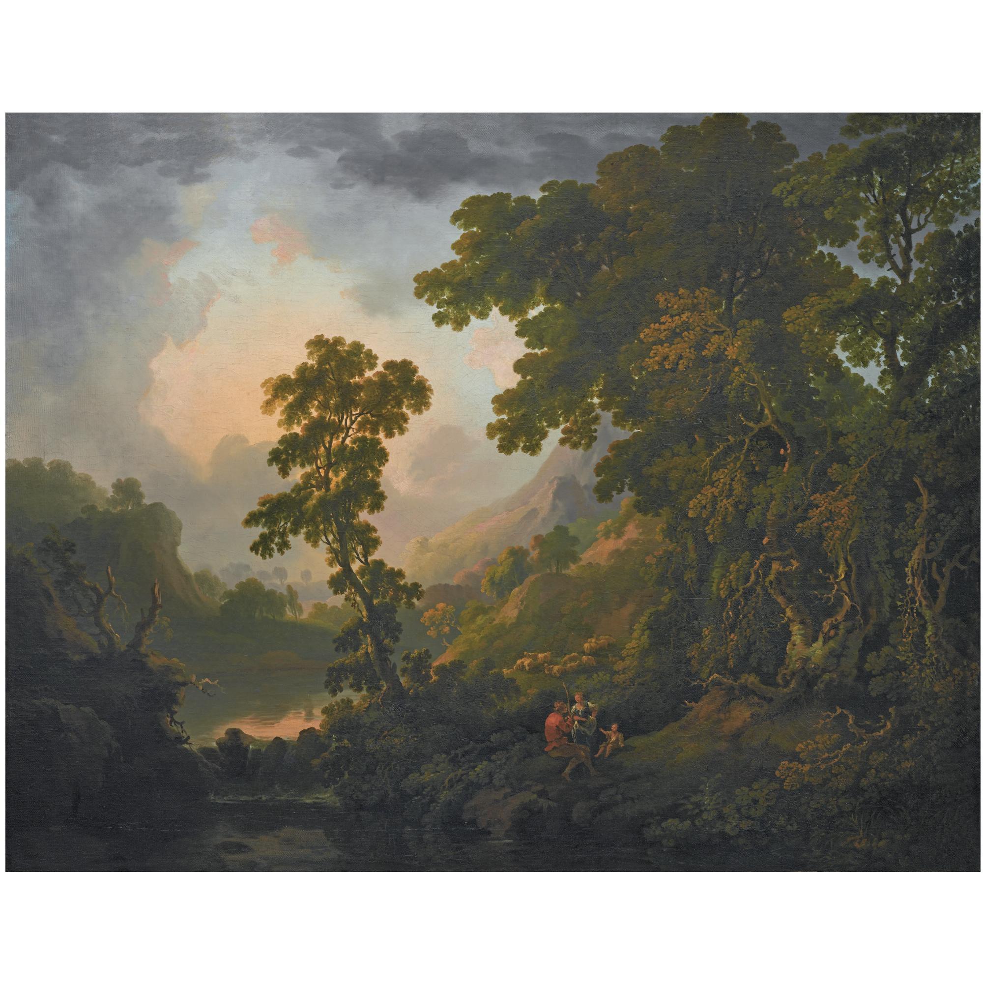 George Barret, R.A. - An Irish Landscape Inspired By The Dargle Valley