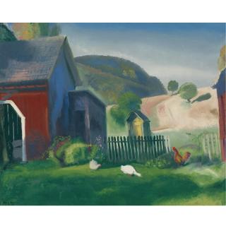 George Bellows - Barnyard And Chickens