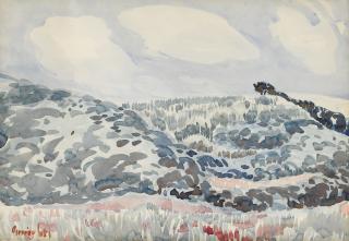 George Benjamin Luks - Landscape, Pale Montauk