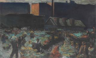 George Benjamin Luks - Market at Dawn