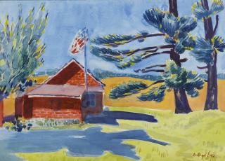 George Benjamin Luks - Old Schoolhouse, Ryders