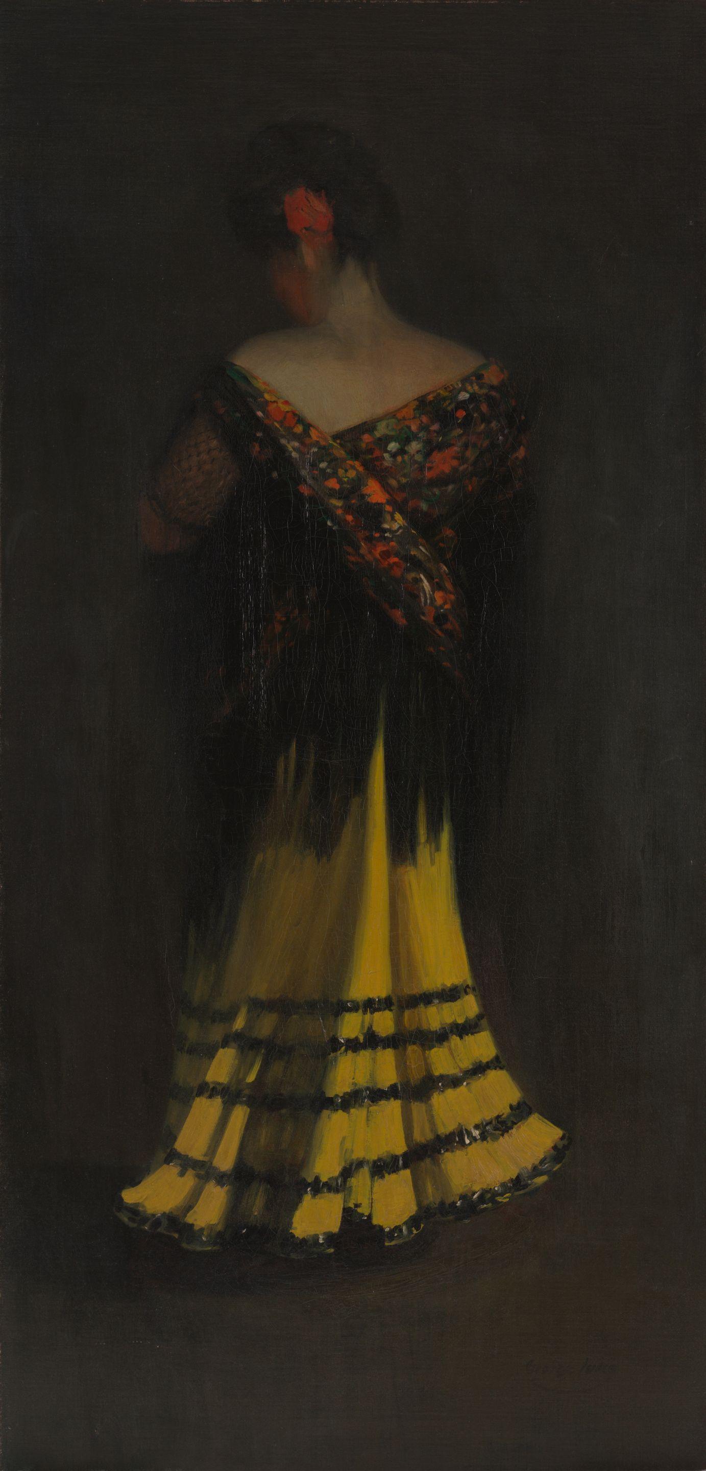 George Benjamin Luks - The Spanish Shawl: Portrait of Jeanne Frankenberg
