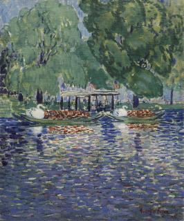 George Benjamin Luks - The Swan Boats