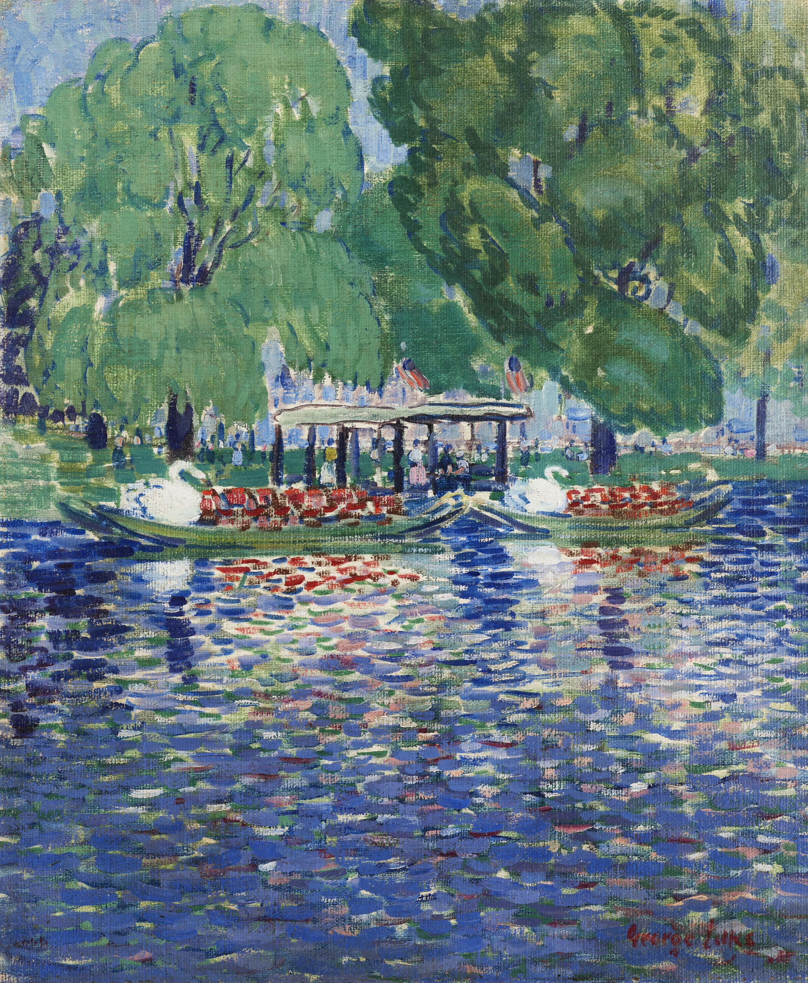 George Benjamin Luks - The Swan Boats