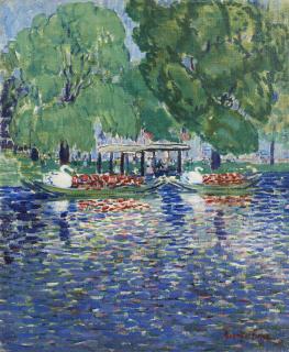 George Benjamin Luks - The Swan Boats
