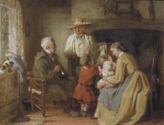 George Bernard O\'Neill - A visitor from the Antipodes