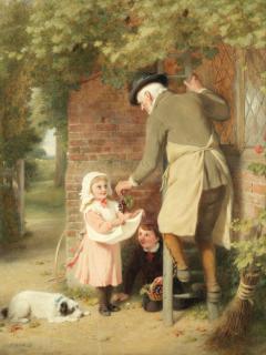 George Bernard O\'Neill - Picking grapes