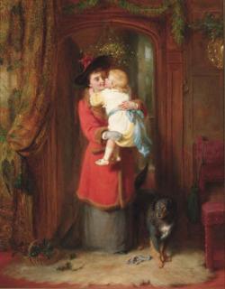 George Bernard O\'Neill - Under the Mistletoe
