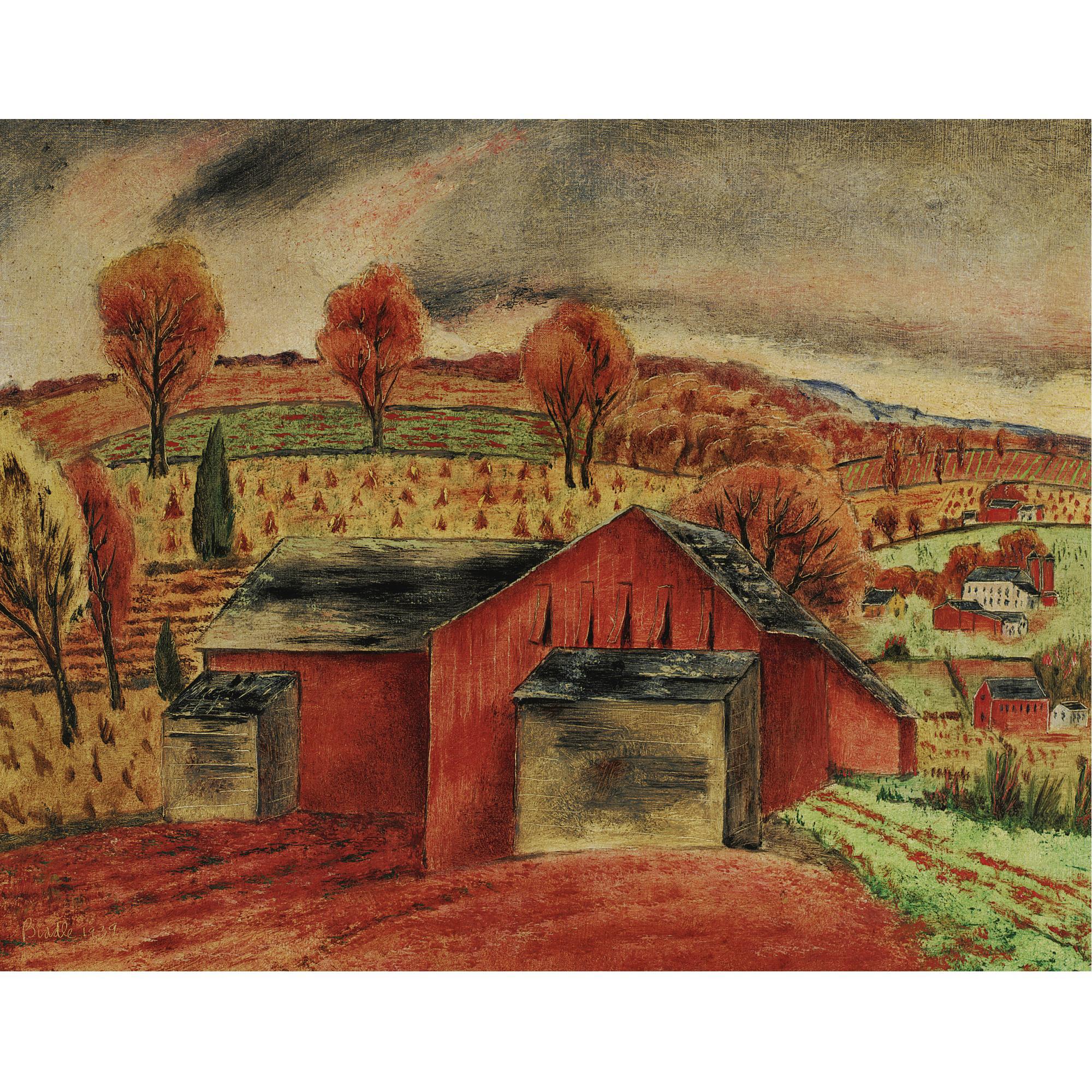 George Biddle - A New England Farm