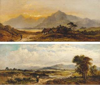 George Blackie Sticks - A summer day on the Cumberland Fells; and Near Tarbert, Loch Fyne, evening