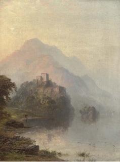 George Blackie Sticks - Glengarry Castle, Evening