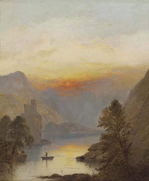 George Blackie Sticks - Sunset at Invergarry, Perthshire