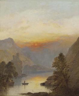 George Blackie Sticks - Sunset at Invergarry, Perthshire