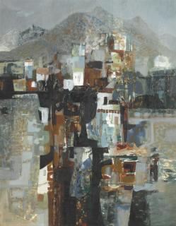 George Campbell, R.H.A. - Mountain Village, Tenerife