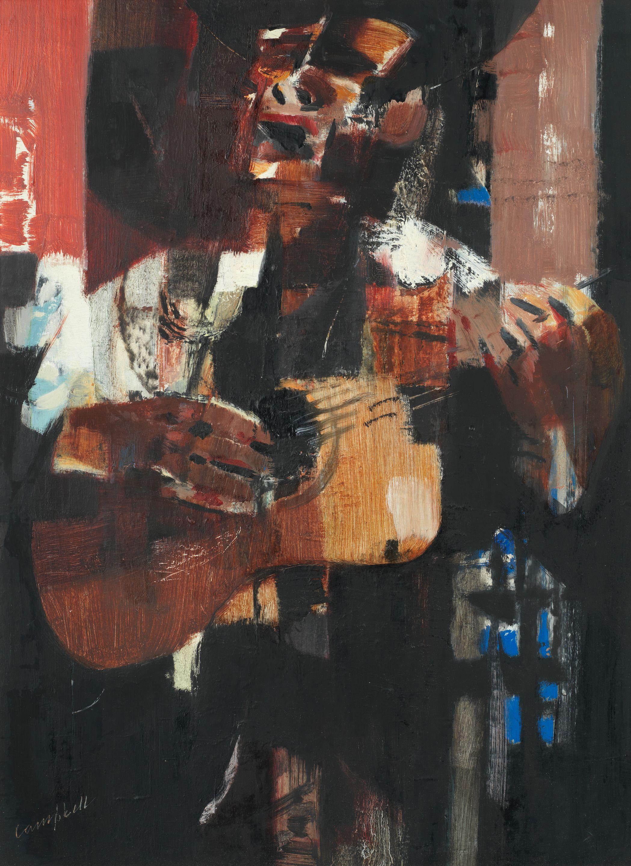 George Campbell R.H.A. - The Guitar Player