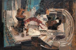 George Campbell RHA - Still life with crayfish 51 x 76.2 cm. (20 x 30 in.)