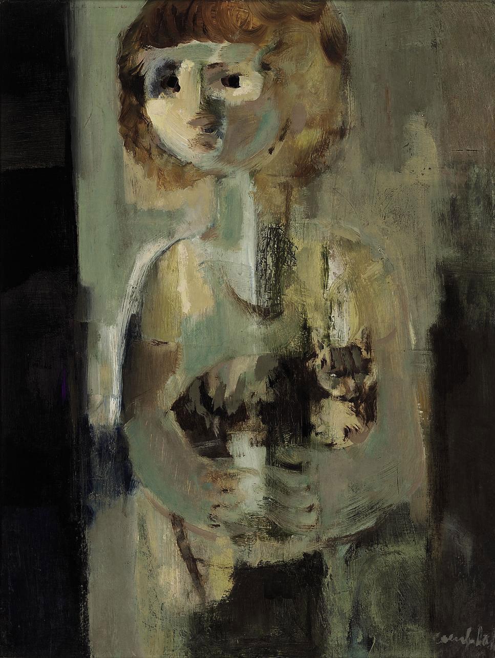 George Campbell - Mary and her Cat