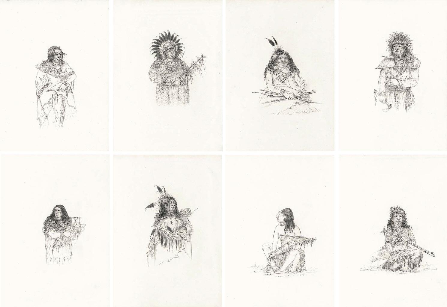 George Catlin - North American Indians from the Duke of Portland Album Unique