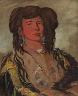 George Catlin - One Horn, Head Chief Of The Miniconjou Tribe, Teton Dakota (Western Sioux)