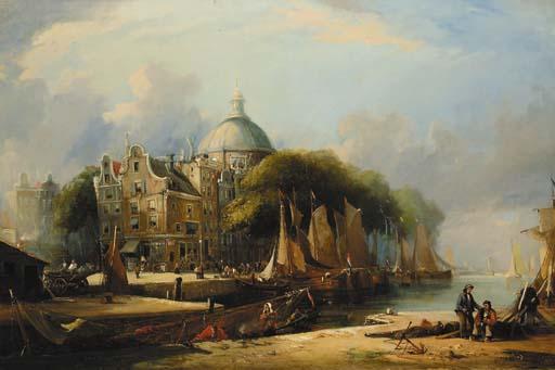 George Chambers, Jun. - View on the Singel Canal, Amsterdam